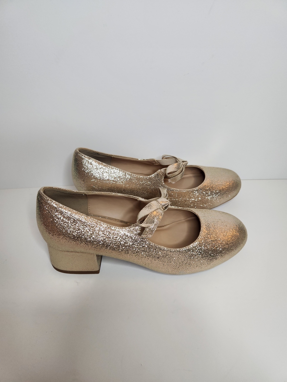 Copper Key Girls Gold Glitter Mary Jane Shoes